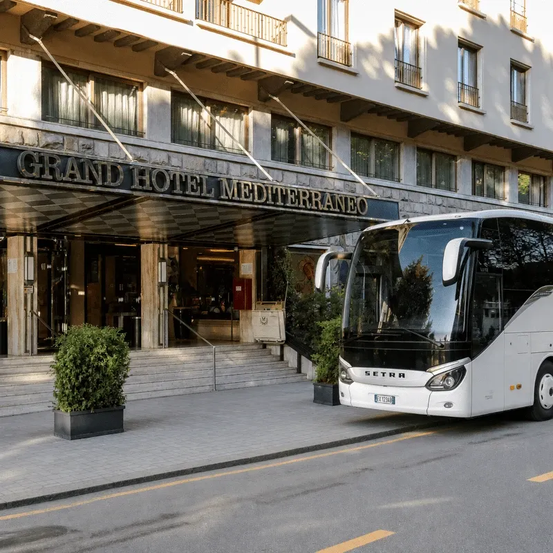 Resort arrival and hotel entrance details